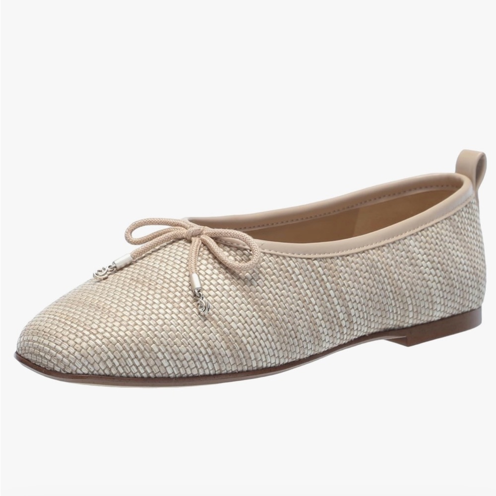 Sam Edelman Beige Woven Ari Ballet Flats
